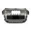RS1 front grill for Audi A1 S1 replacement honeycomb grill with quattro for Audi A1 S1 front bumper grill 2016 2017 2018