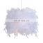 Fashion Round Feather Hanging Pendent Lamp For Home Decor Simple LED Ceiling Pendant Lights