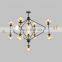 wholesale price modern indoor living room bedroom decoration chandelier lamp iron glass led pendant light