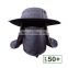 Outdoor Hiking Camping Windproof Hat Sunshade Cap Detachable Removable Ear Neck Cover Flap Hat