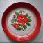 decal wholesale enamel steel round tray  enamel round tray Flower