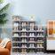 Best Quality Black Closet Rack Standing Transparent Storage Plastic Box Cabinet Shoe Organizer Stackable