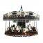 Fairground kids fiberglass carousel amusement park equipment merry go round