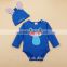 baby bodysuit winter organic baby rompers with hat AG-LA0010