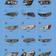 Large Stock bus parts accessories klq6812 klq6119 higer bus headlights spare parts higer bus parts