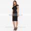 D255 women high quality black dress one shoulder ladies sexy dress design
