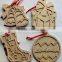 2015 Wooden snowflake ornaments Christmas wood coaster