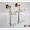 Brass double layer bathroom shelf