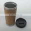 Mlife manufacture good quality 450ml inner 18/8 304 stainless steel outer bamboo vacuum tea mug flask, custom logo