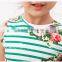 2016 Hot Sale Summer Children Girl Wearing Kids Clothing Green Strap Veil Dress Pure Cotton Breathable Printed Breathable Dress