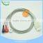 High quality ECG M1673A snap type 3 leadwires ECG cable