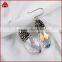 Clear quartz pave diamond new stylish earrings, wholesale designer diamond earring, handamde diamond gemstone drop earring