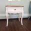 French white paint morden bedroom wooden Nightstand