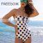 High Quality Vintage Print Women One Piece Retro Swimwear