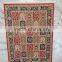 Woolen Area Rug India, Beautiful carpet multi pattern red color . traditional Indian Pattern