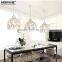 Black 3 Light Chandelier Light, Metal Black Pendant Lamp MD82011