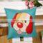 Small MOQ cotton linen canvas 3d digital printed cushion covers