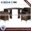 Metal legs wooden computer desk for children,easy install office desk in office furniture (HX-5N054)