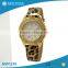 New arrival western brand diamond case women luxury leather watch