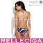 RELLECIGA 2016 Black/Pink Zebra Print 3/4 Push-up Molded Cups Bikini Swimsuit