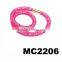 girls crystal plastic mesh tube bracelet magnetic bracelet with metal bead