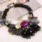 2015 European fashion resin stone big necklace,elegant crystal jewelry necklace suit