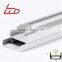 T5 temper ceiling mounted low aluminum extrusion with clear lens for 20mm width led strips