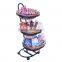 Fixture Displays 3 Tier Basket Stand, Sign Clips, Wicker - Rack for suppermarket