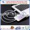 Customized Leather Braided USB Data Charger Cable with Metal Shell for iphone samsung