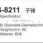 RS8211 Height 80mm bullet cylindrical Wooden furniture leg