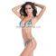 Sexy fashion Swimsuit low waist Green snake-grain Beach bikini set plus size 4XL