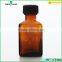 30ml amber glass bottle, square glass bottle for essential oil bottle with aluminum cap
