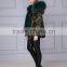Women Camouflage Fashion Winter Wear,real Raccoon Fur Collars Style Wear Faux Fur Jacket Supplier's Choice
