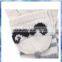 half finger striped knit gloves with beard cap