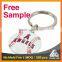 Free Sample_metal souvenir soccer baseball printed sports keychain