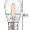 2016 China Hot Sell Product Clear Glass LED light S14 E12 E26 Decorative Dimmable Filament Light Bulb ST45