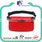 Customize red 600D poly canvas waist bag with inside pocket