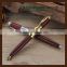 Ballpoint Pen made of wood with sliver and gold metal accessories wooden pen