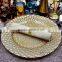 Wholesale Tableware Elegant Events and Party Decorative Gold Glass Wedding Charger Plate