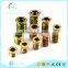 Odm good quality zinc alloy colorful furniture wood insert nut