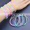Wholesale Colorful Kids Wristband, Custom Elastic Silicone Bracelet Cheap