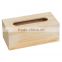 Desktop decoration natural handmade wooden tissue napkin holder box