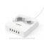 White Super Speed EU Type 6 USB Charging Ports Power Strip for Tablet PC / IPhone