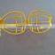 100' 14/2 Yellow Temporary Light String with cages