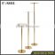 Decoration Dirty Gold Electroplating Glossy Stainless Steel Exhibition Display Stand