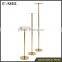 Decoration Dirty Gold Electroplating Glossy Stainless Steel Exhibition Display Stand