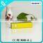 Free OEM logo green metal 2600mah lipstick manual for power bank for mobile phone