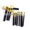 Wholesale good quality blending cosmetic brush 12pcs pure goat hair make up bush set