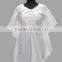 Embroidered Poncho of Cotton Fabric
