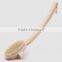 Separable long handle wooden bath brsh,back cleaning brush